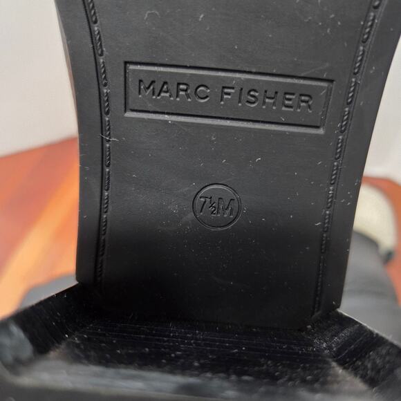 Marc Fisher Lakynn Lace Up Lug Sole Heeled Combat Booties Size 7.5 - Picture 10 of 11